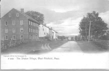 SA0373 - View of many buildings associated with the East Family at Hancock, MA. Identified on both the front and back., Winterthur Shaker Photograph and Post Card Collection 1851 to 1921c